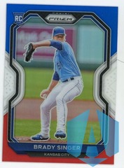 2020 Panini Brady Singer #114 Red White Blue Prizm Rookie RC Royals